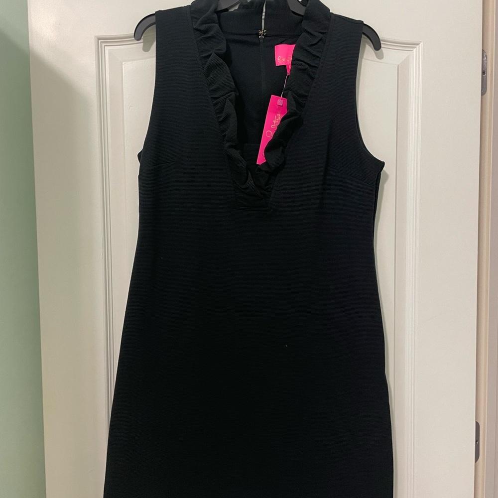 Chic Lilly Pulitzer Onyx Ruffled Dress